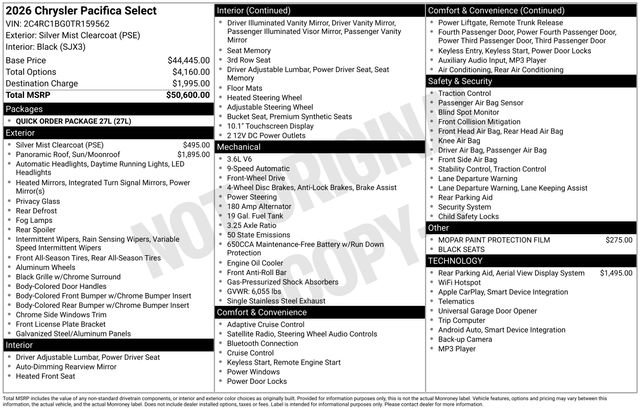 Used 2026 Chrysler Pacifica Select image 28