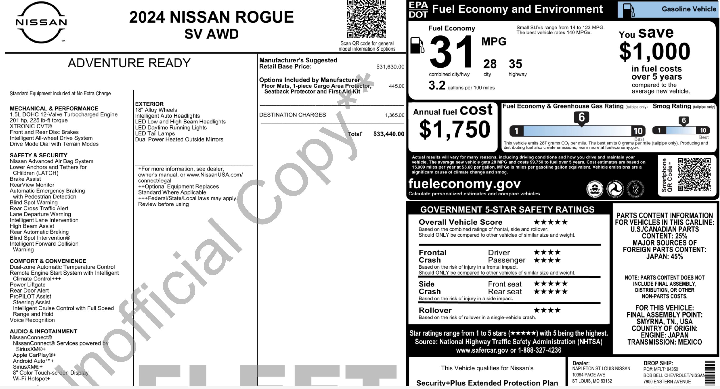 Used 2024 Nissan Rogue SV AWD/4WD image 3