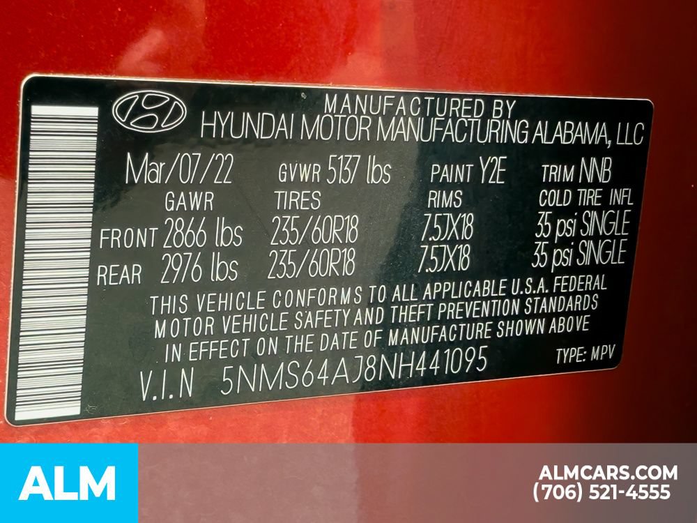 Certified 2022 Hyundai Santa Fe XRT FWD image 14
