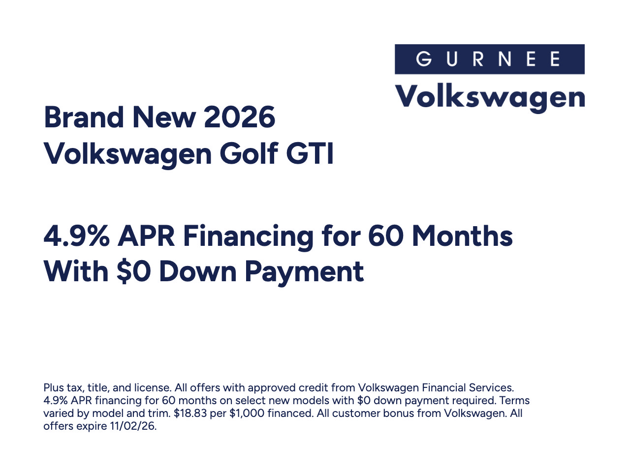 New 2026 Volkswagen GTI SE FWD image 4