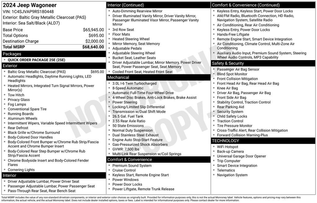 Used 2024 Jeep Wagoneer 4WD image 3