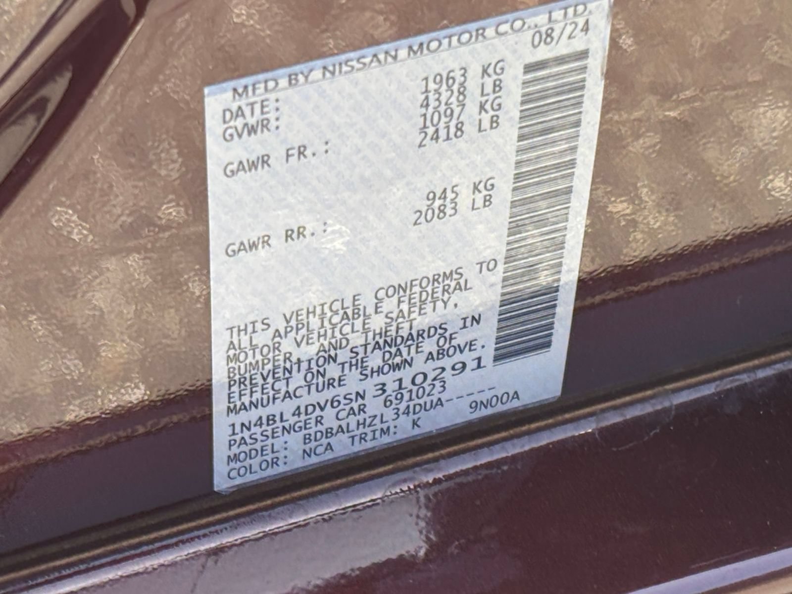 Used 2025 Nissan Altima 2.5 SV FWD image 30