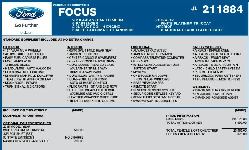 Used 2018 Ford Focus Titanium FWD image 2