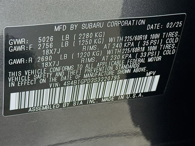 Used 2025 Subaru Outback Touring XT w/ Popular Package #2 image 35