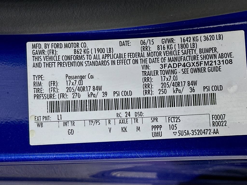 Used 2015 Ford Fiesta ST FWD image 37