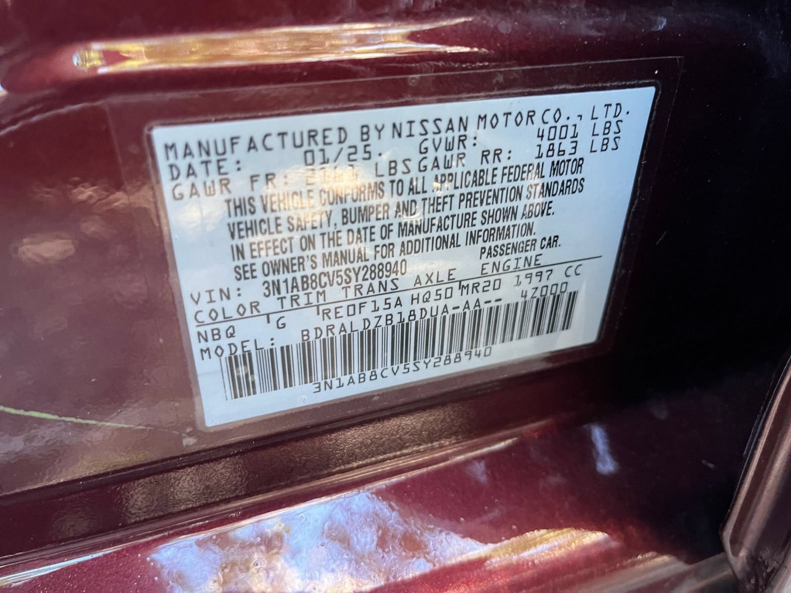 Used 2025 Nissan Sentra SV FWD image 26