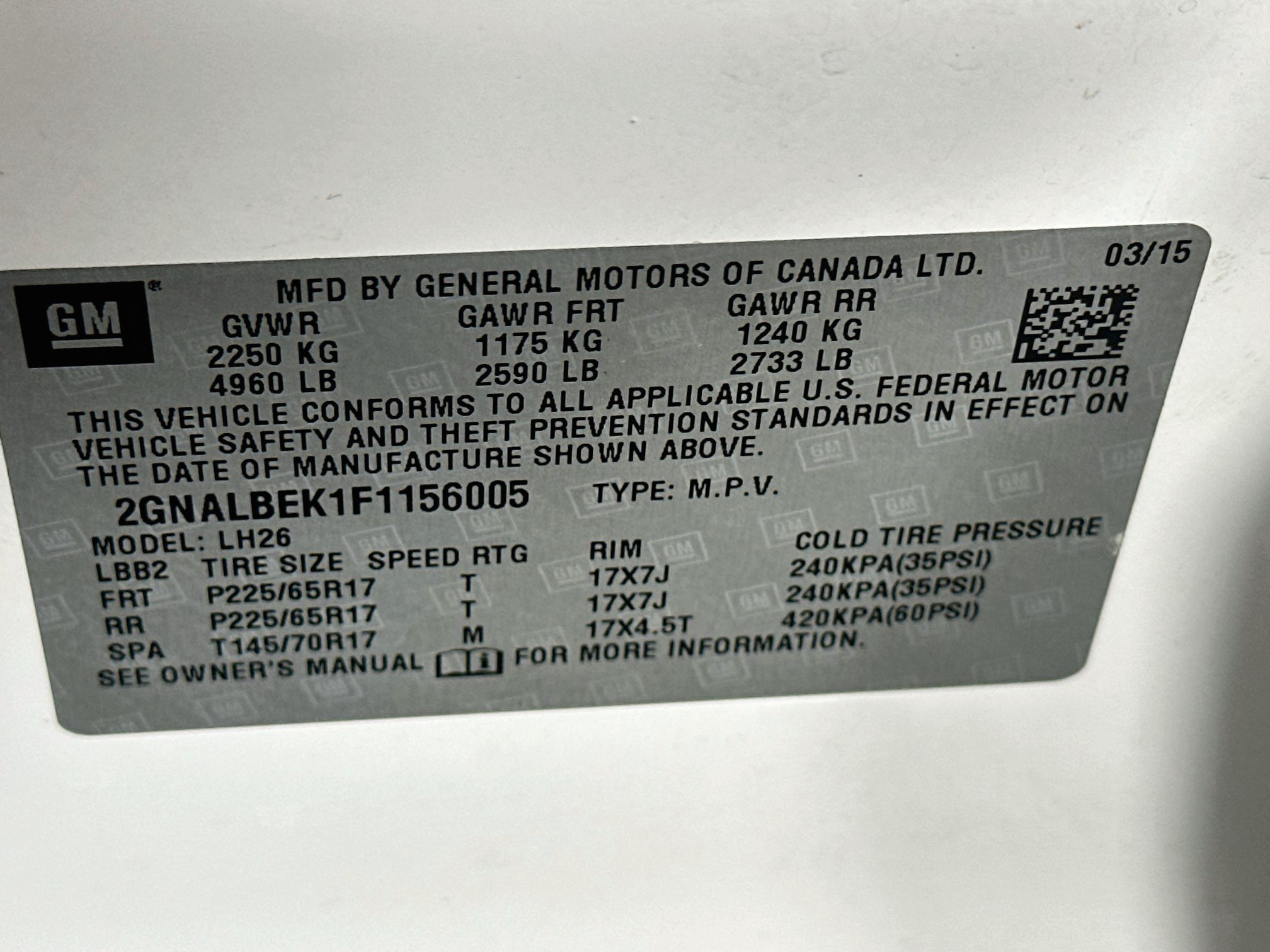 Used 2015 Chevrolet Equinox LT w/ Driver Convenience Package FWD image 12