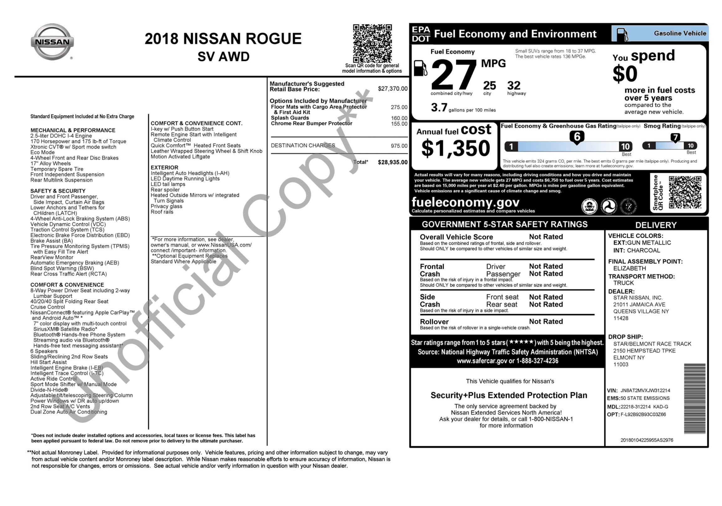 Used 2018 Nissan Rogue SV AWD/4WD image 2