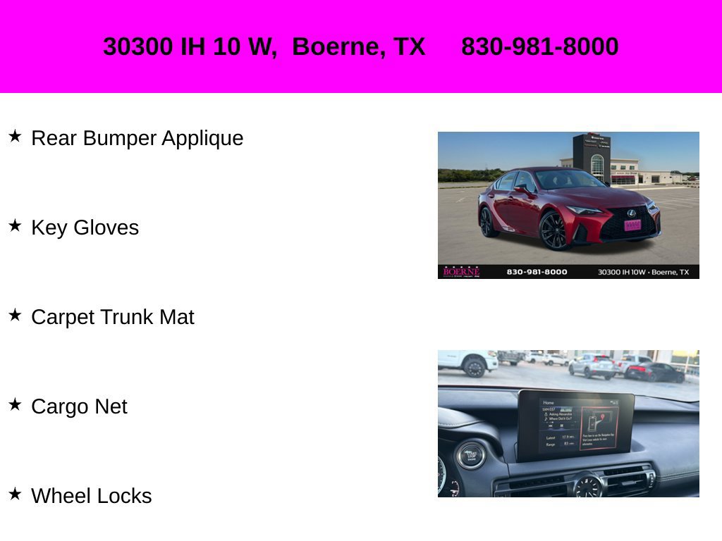 Used 2024 Lexus IS 350 F Sport w/ Accessory Package 2 RWD image 20