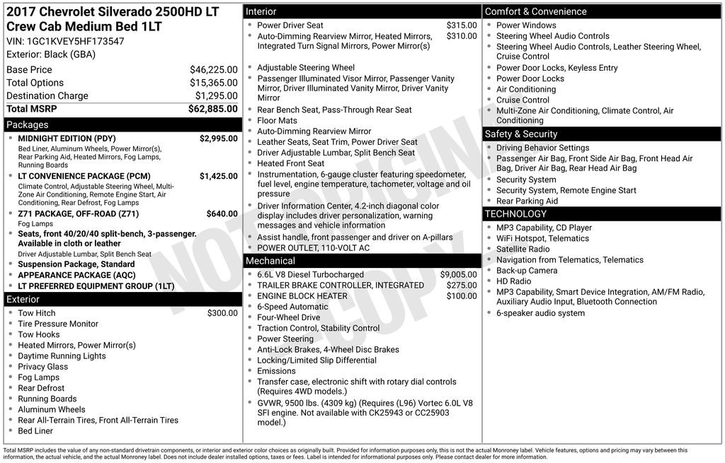 Used 2017 Chevrolet Silverado 2500 LT w/ Midnight Edition AWD/4WD image 6