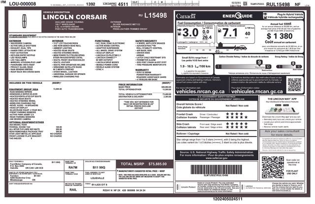 Used 2024 Lincoln Corsair Grand Touring w/ Equipment Group 302A image 11