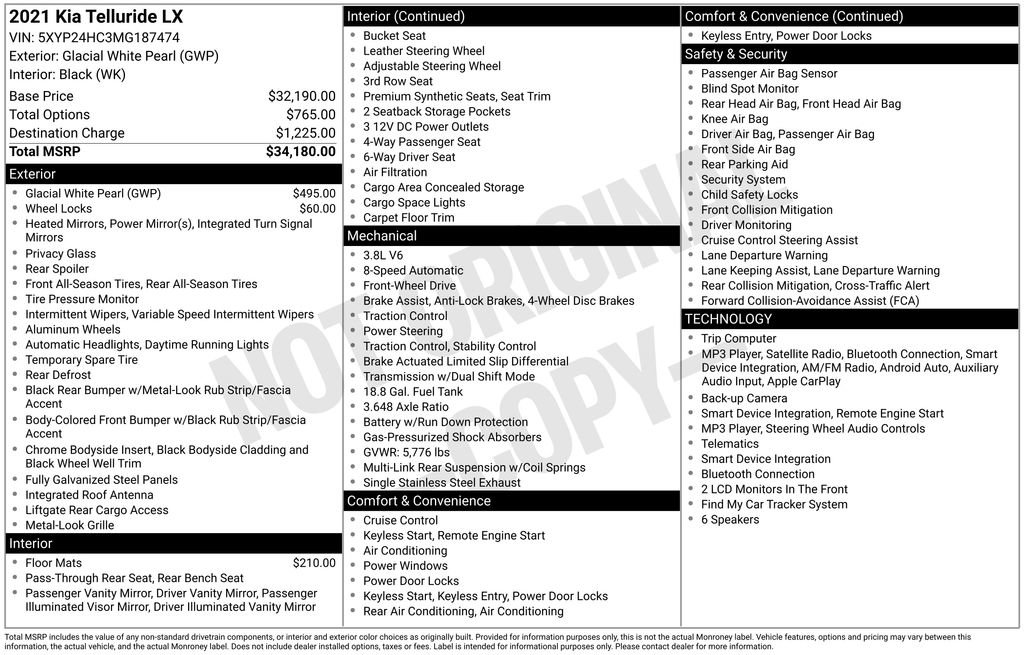 Certified 2021 Kia Telluride LX FWD image 5