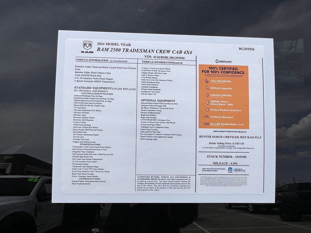 Certified 2024 RAM 2500 Tradesman w/ Chrome Appearance Group image 4