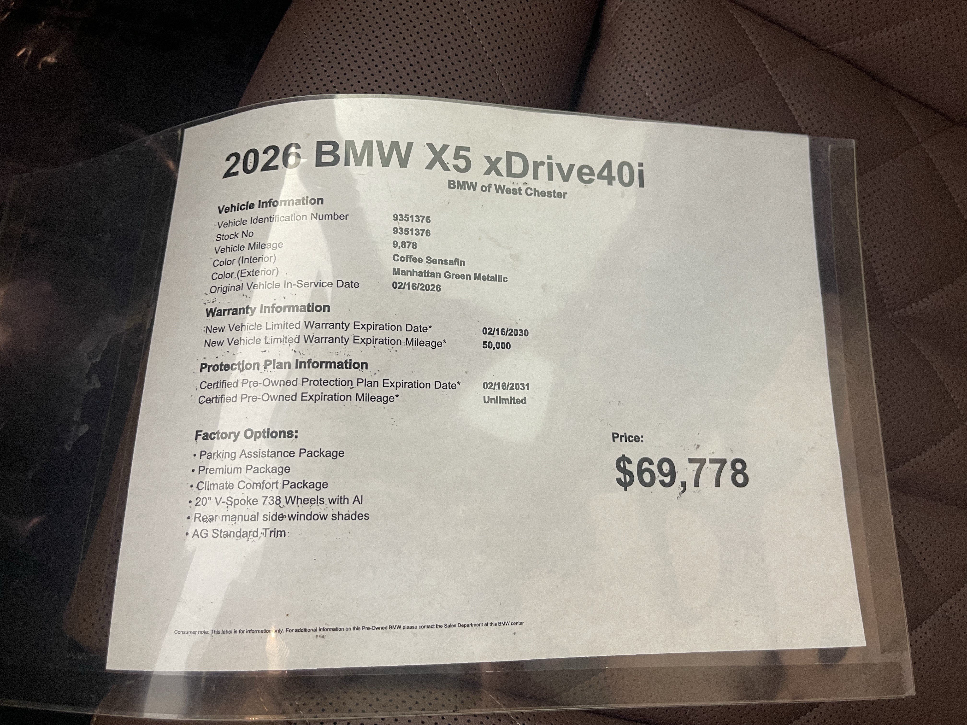 Certified 2026 BMW X5 xDrive40i AWD/4WD image 18
