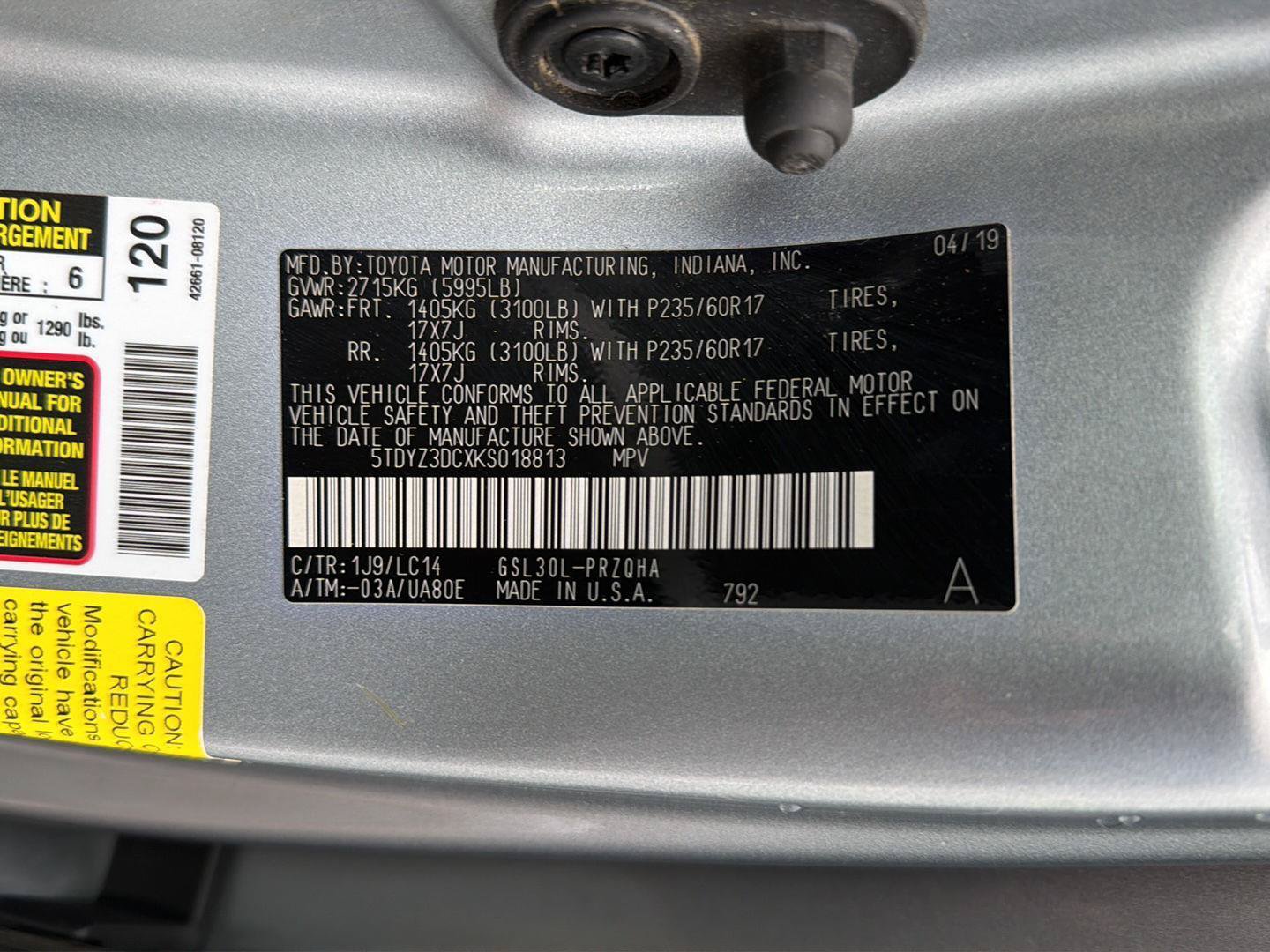 Used 2019 Toyota Sienna XLE Premium FWD image 40