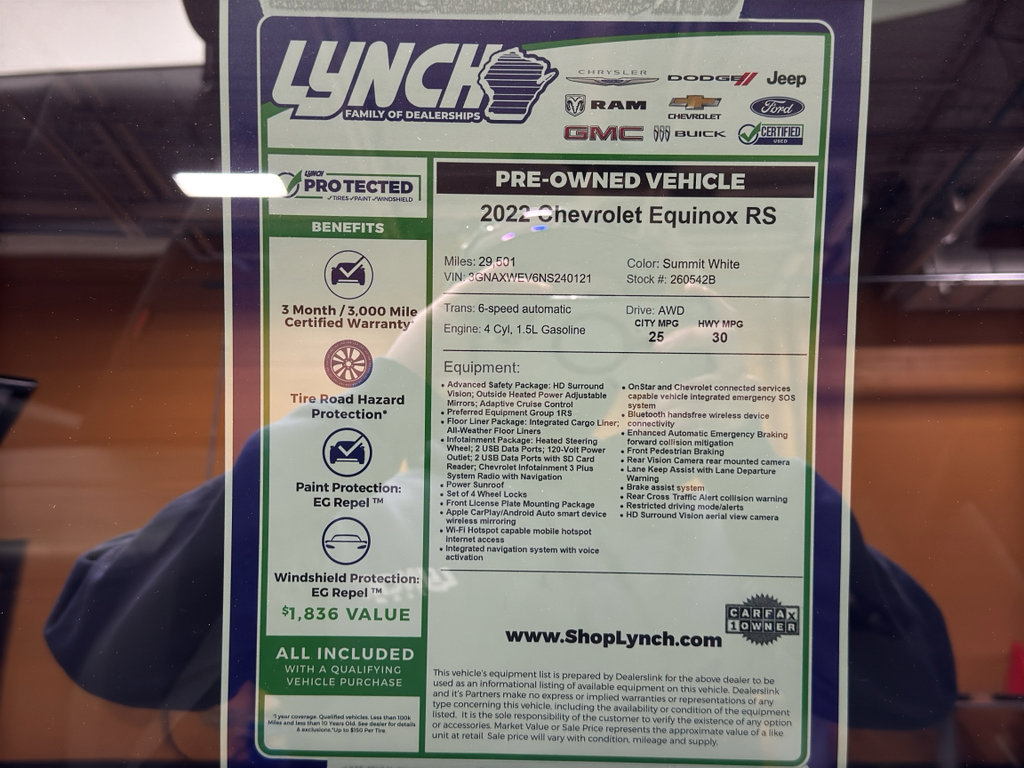 Used 2022 Chevrolet Equinox RS w/ Infotainment Package image 43