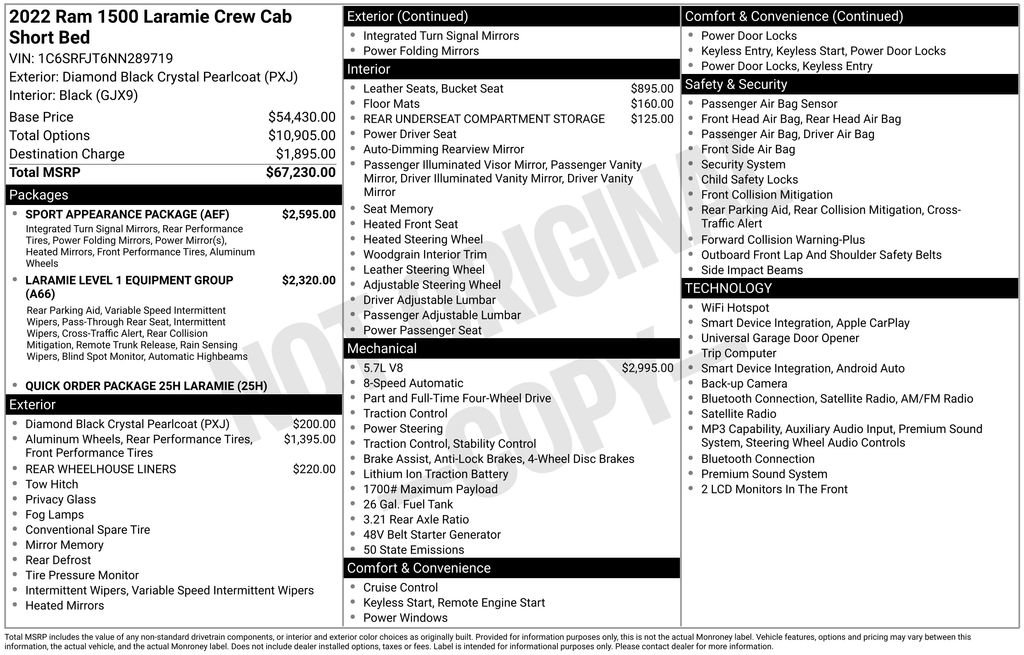 Certified 2022 RAM 1500 Laramie w/ Sport Appearance Package image 39