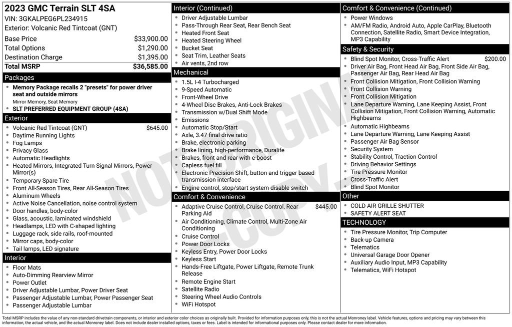 Certified 2023 GMC Terrain SLT FWD image 32
