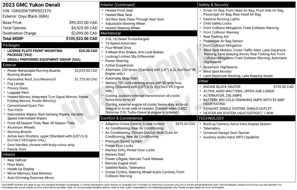 Used 2023 GMC Yukon Denali AWD/4WD image 20