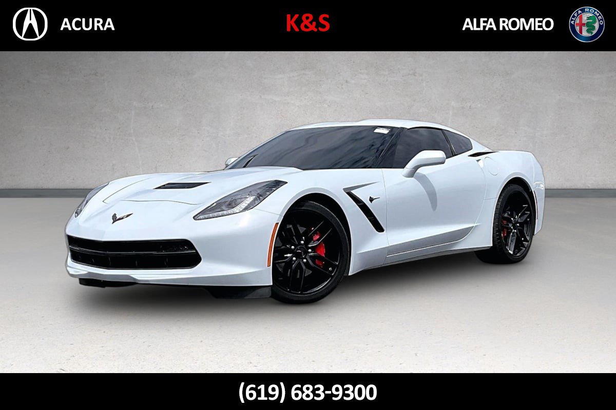 Used 2019 Chevrolet Corvette Stingray Coupe w/ Carbon Flash Badge Package RWD image 1