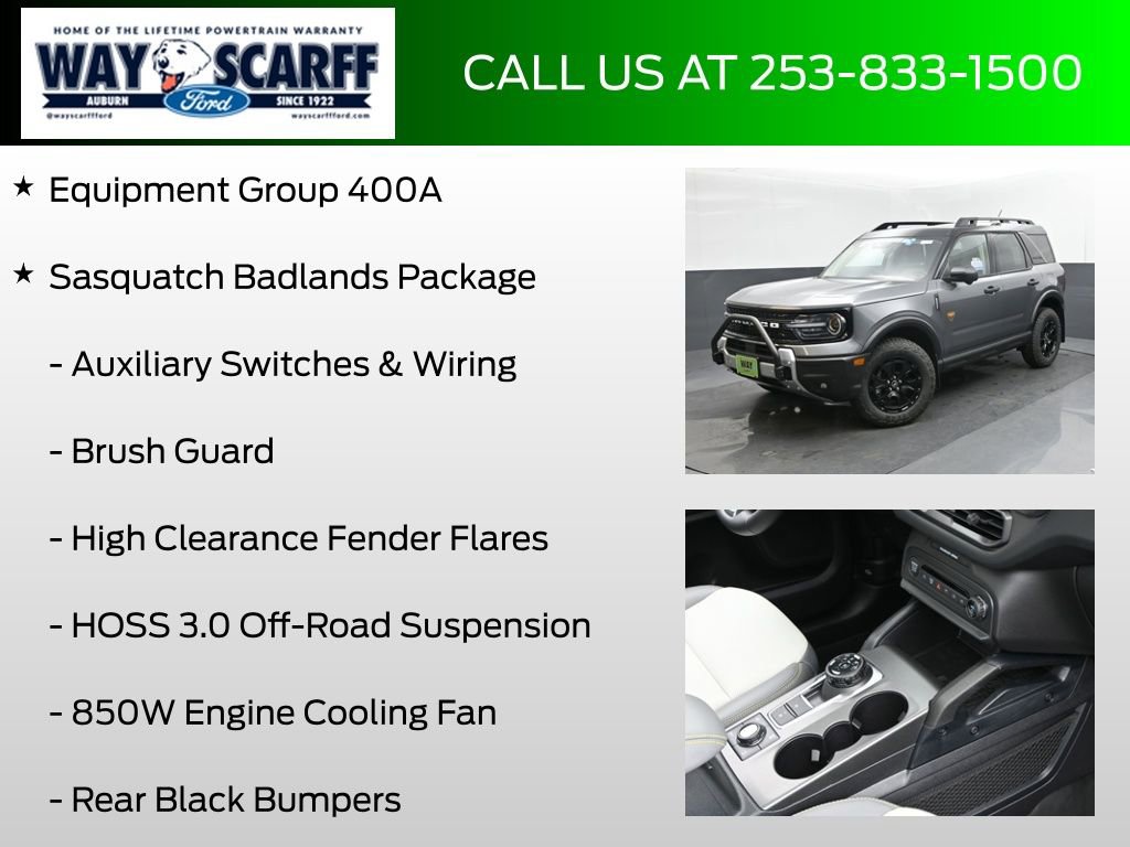 New 2025 Ford Bronco Sport Badlands w/ Sasquatch Badlands Package image 6