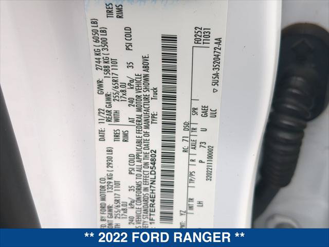 Used 2022 Ford Ranger XLT w/ Equipment Group 302A High RWD image 25
