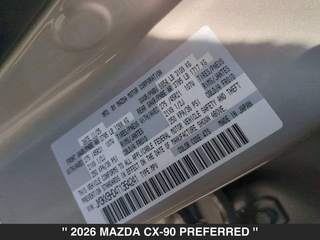 Certified 2026 MAZDA CX-90 3.3 Turbo w/ Preferred Package AWD/4WD image 37