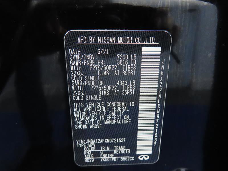 Used 2021 INFINITI QX80 Premium Select w/ Cargo Package RWD image 41