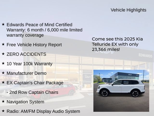 Used 2025 Kia Telluride EX w/ EX Captain's Chair Package AWD/4WD image 10