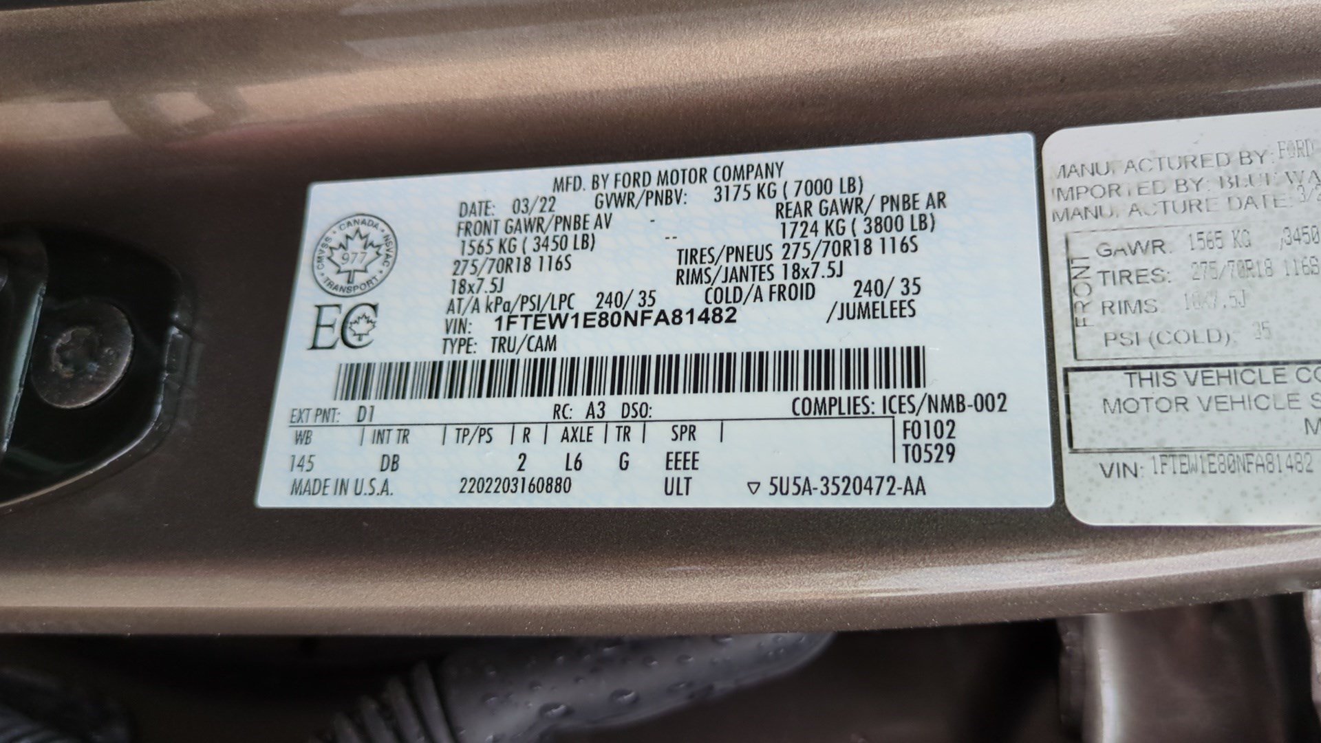 Used 2022 Ford F150 Tremor AWD/4WD image 33