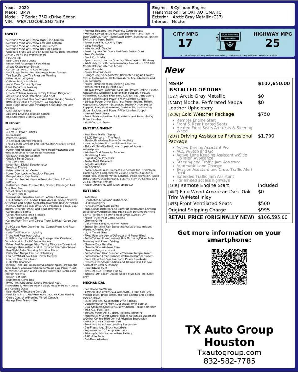 Used 2020 BMW 750i xDrive image 3