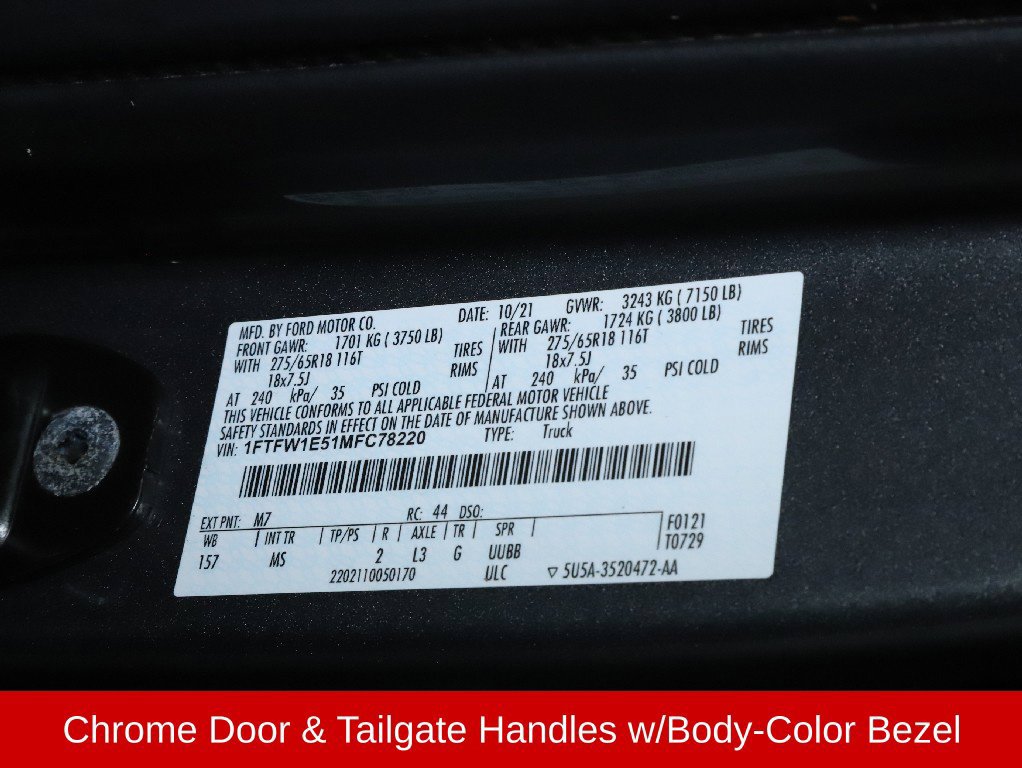 Used 2021 Ford F150 XLT w/ Equipment Group 302A High AWD/4WD image 21