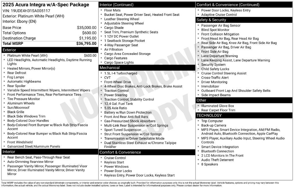 Used 2025 Acura Integra A-Spec FWD image 5