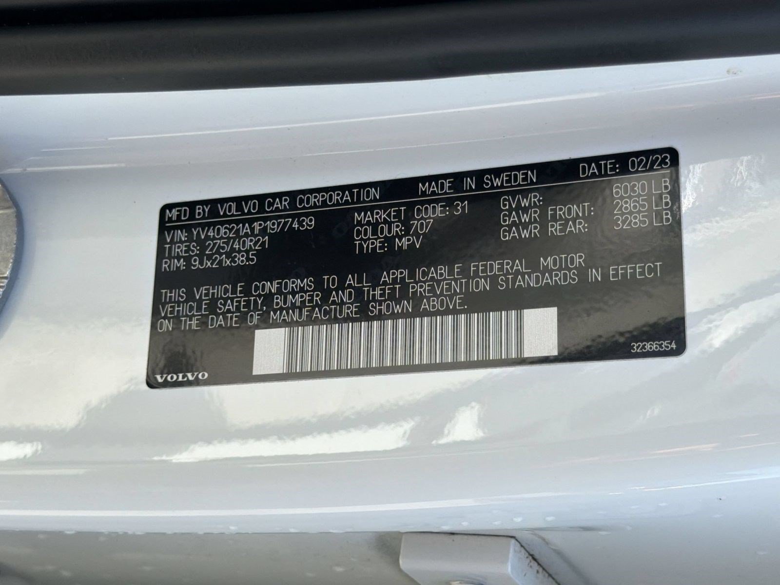 Certified 2023 Volvo XC90 B6 Ultimate w/ Protection Package Premier AWD/4WD image 20