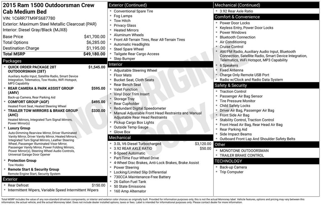 Used 2015 RAM 1500 Outdoorsman image 35