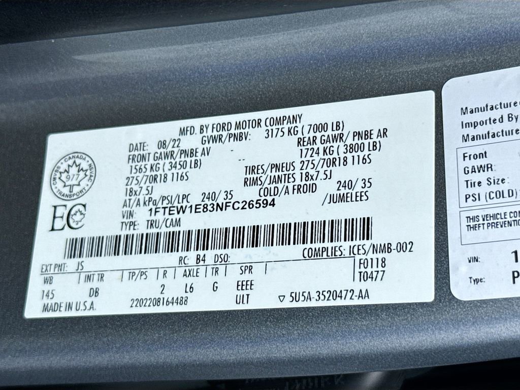 Used 2022 Ford F150 Tremor image 33