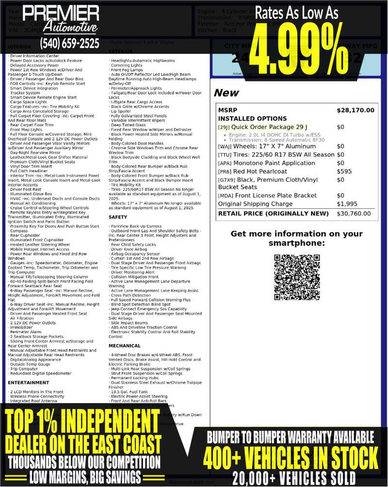 Used 2025 Jeep Compass Latitude AWD/4WD image 2