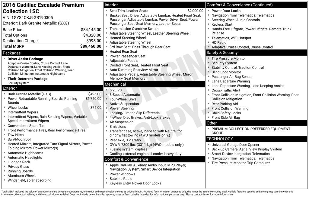 Used 2016 Cadillac Escalade Premium image 16