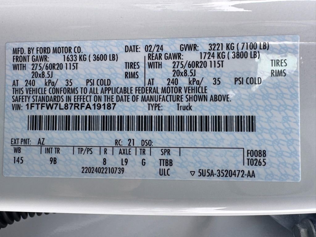 Used 2024 Ford F150 Platinum w/ Equipment Group 702A High AWD/4WD image 58