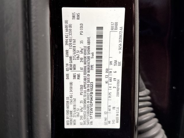 Used 2019 Ford F150 XLT w/ Equipment Group 302A Luxury AWD/4WD image 23
