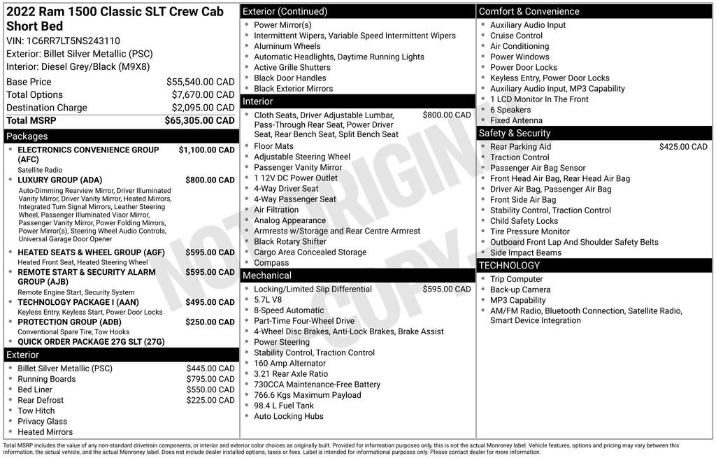 Used 2022 RAM 1500 Classic SLT w/ Electronics Convenience Group image 25