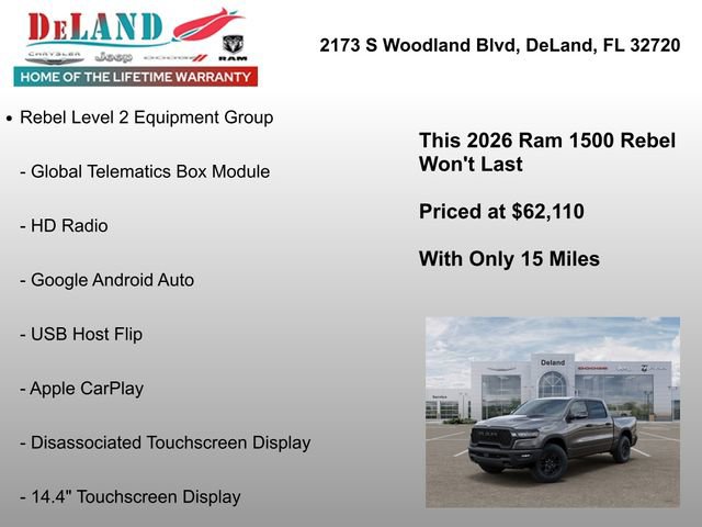 New 2026 RAM 1500 Rebel w/ Rebel Level 2 Equipment Group image 31