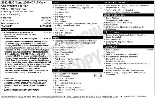 Used 2012 GMC Sierra 2500 SLT w/ SLT Convenience Package AWD/4WD image 18