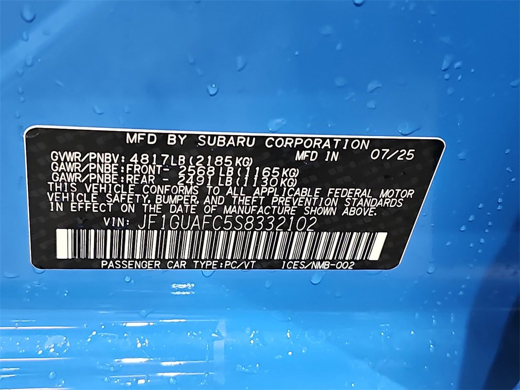 New 2025 Subaru Impreza 2.0i Sport image 34