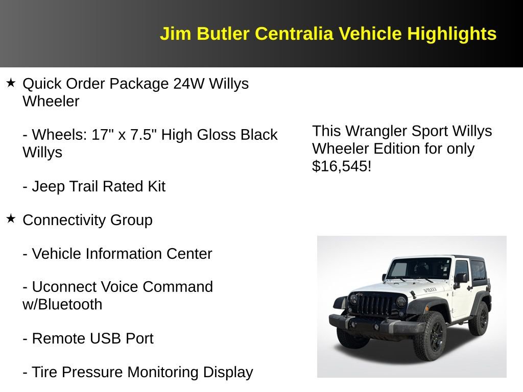 Used 2016 Jeep Wrangler Sport image 17