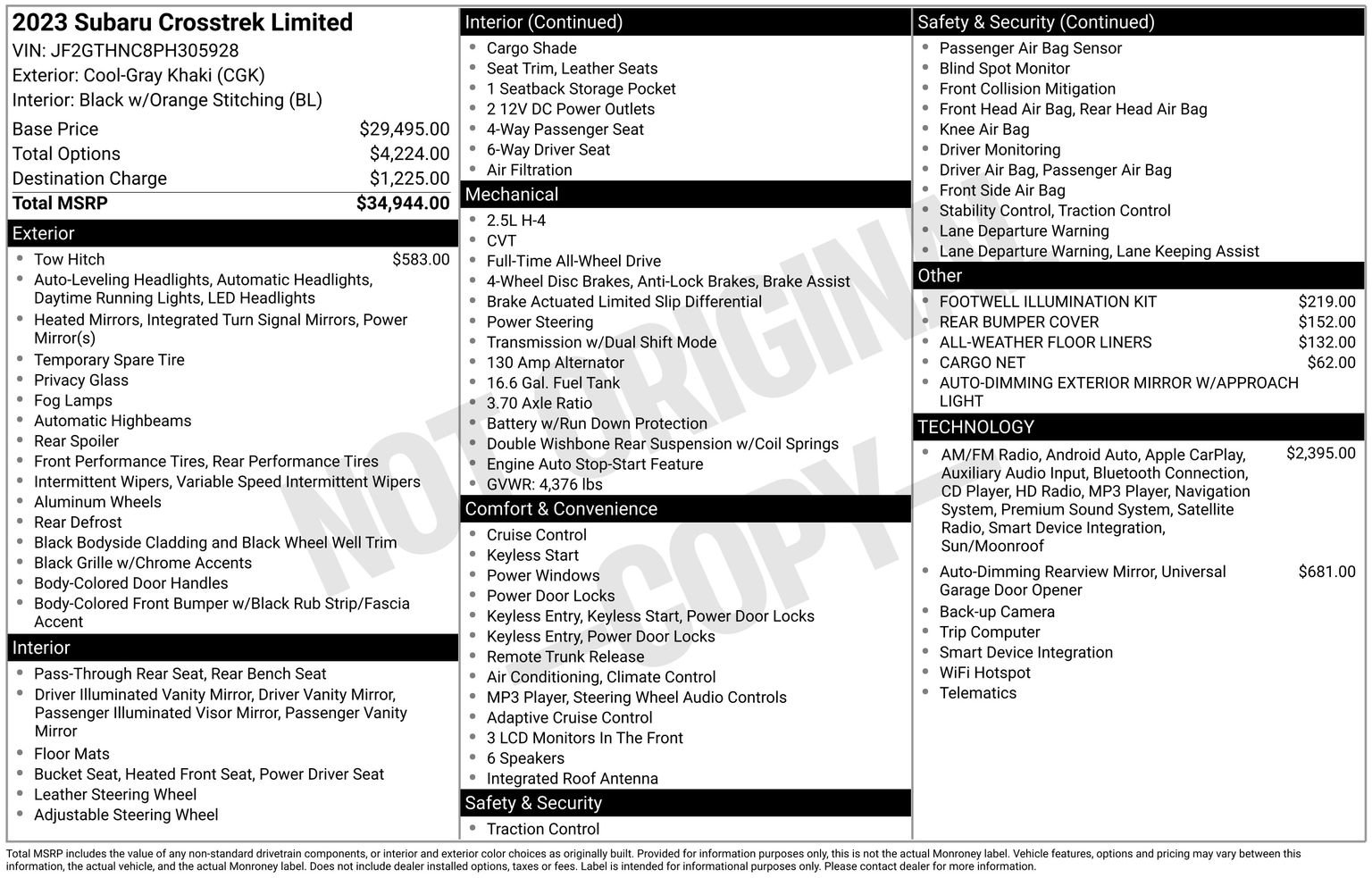 Certified 2023 Subaru Crosstrek 2.5i Limited image 35