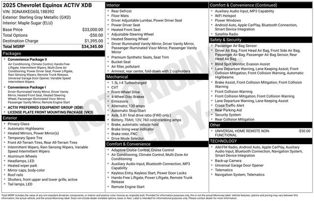 Used 2025 Chevrolet Equinox ACTIV image 35
