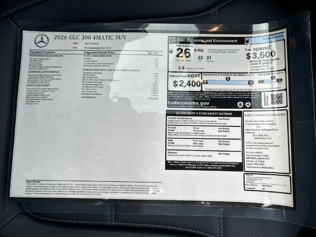 New 2026 Mercedes-Benz GLC 300 4MATIC image 36