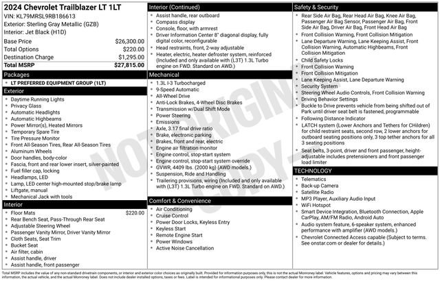 Certified 2024 Chevrolet TrailBlazer LT AWD/4WD image 32