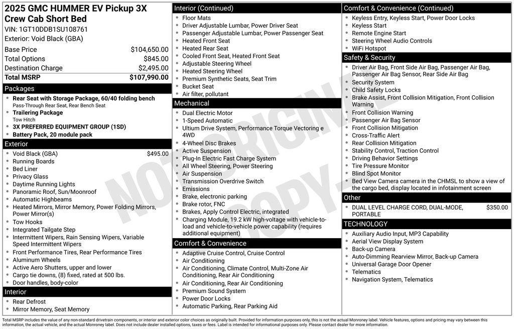New 2025 GMC Hummer EV 3X AWD/4WD image 33